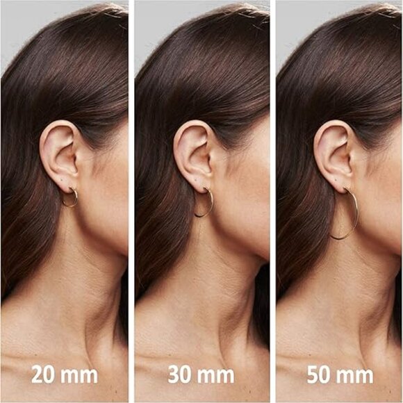 PAVOI 14K Gold Plated 2mm Thick Infinity Hoops - Picture 4 of 9